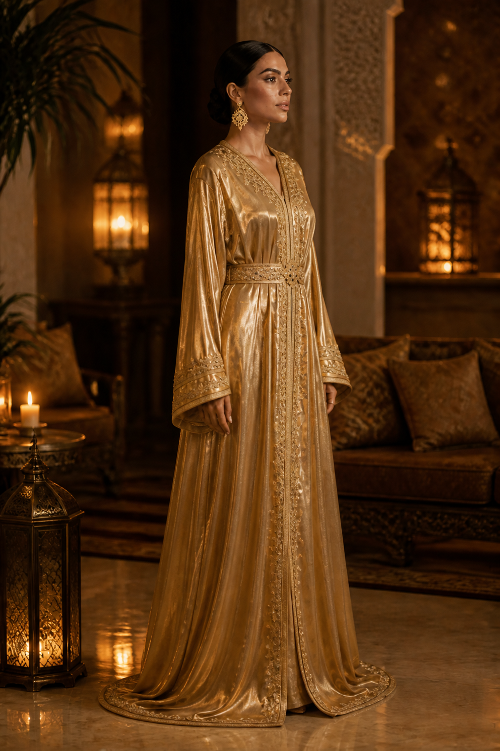 قفطان ذهبي للسهرة — Côté — bldi couture