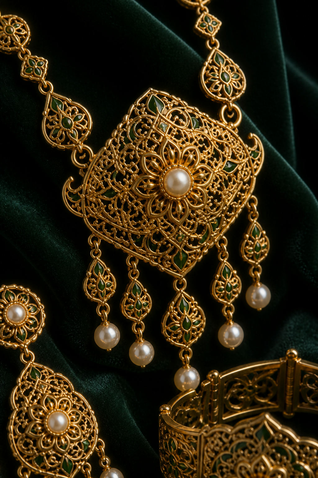 Diadème perles or — Broderie — bldi couture