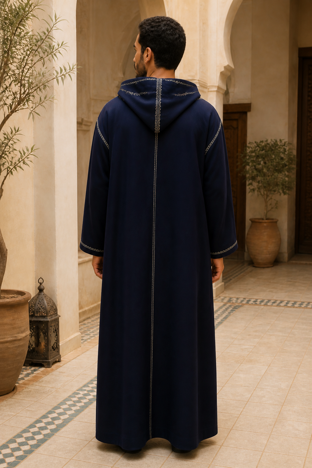Jellaba femme lilas — Dos — bldi couture