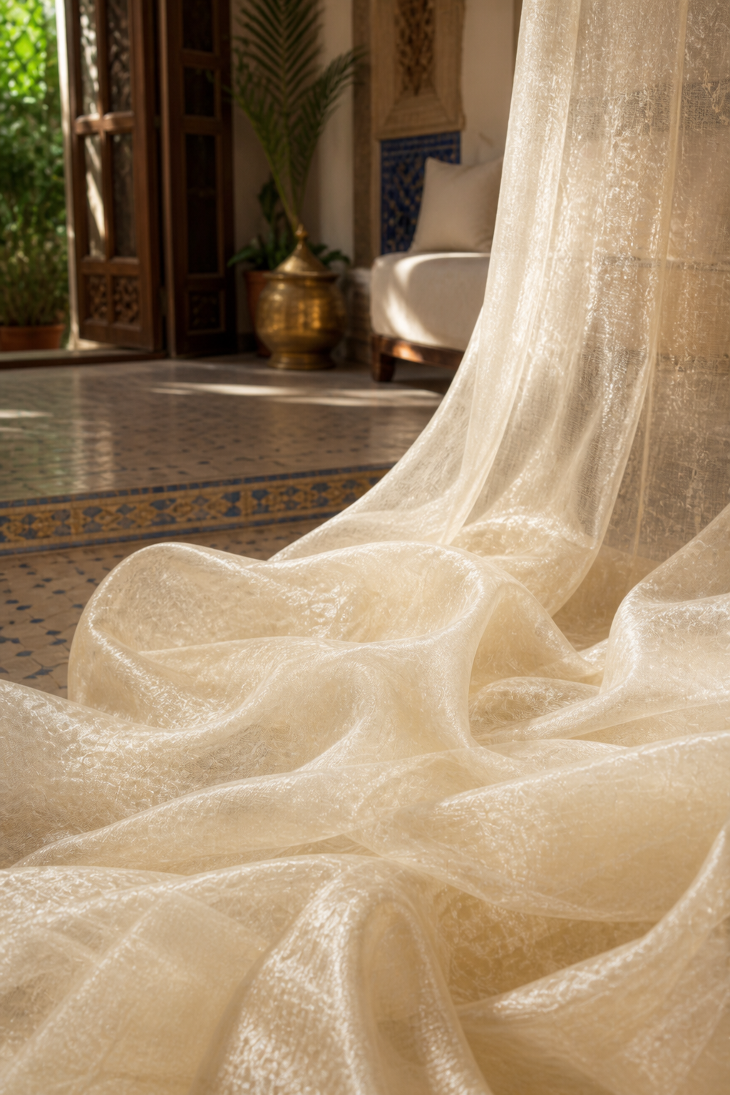 Organza ivoire — le mètre — Matière — bldi couture